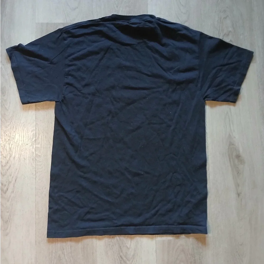 Port & Company T-Shirt Unisex Medium Black Frenchies Aruba Neon Dog Graphic